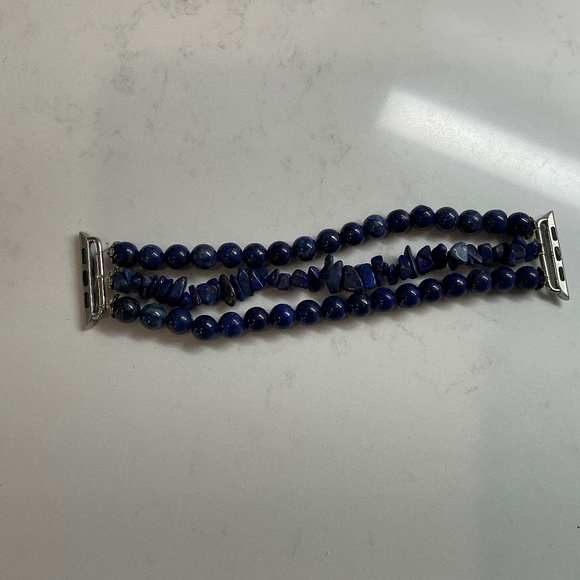 Cape Diablo chunky blue beaded Apple Watch band